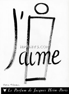 Jacques Heim (Perfumes) 1957 "J'aime" Dora Maar