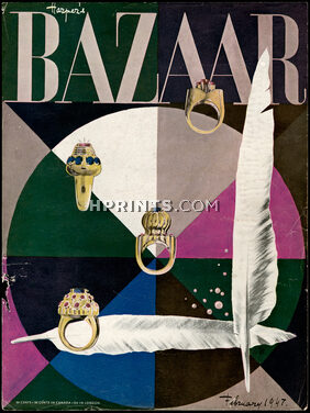 Cartier 1947 Fine Rings, Harper's Bazaar Cover