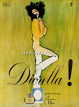 Christian Dior (Perfumes) 1973 René Gruau, Diorella