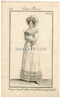 Le Journal des Dames et des Modes 1818 Costume Parisien N°1759