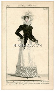 Le Journal des Dames et des Modes 1820 Costume Parisien N°1944