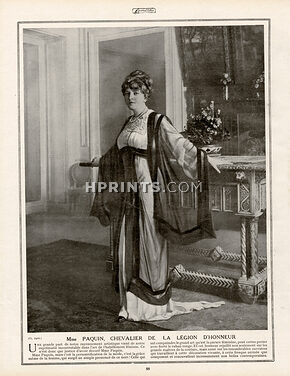 Mrs Paquin 1913 Chevalier de la Légion d'Honneur, Legion of Honour, Photo Agié