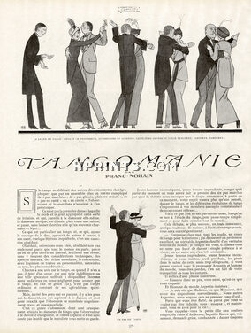 Tangomanie, 1913 - Tango dancers, Bernard Boutet de Monvel & André Pécoud, Texte par Franc-Nohain, 3 pages