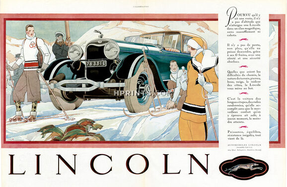 Lincoln 1928 René Vincent, Skiing, Winter Sports