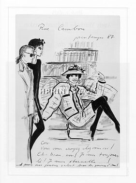 Karl Lagerfeld 1987 Le Voyage Imaginaire de Coco Chanel et Inès de la Fressange