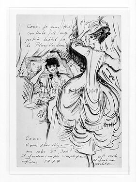 Karl Lagerfeld 1987 Le Voyage Imaginaire de Coco Chanel et Inès de la Fressange