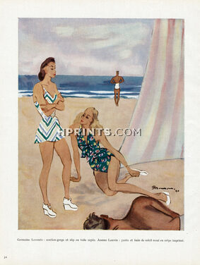 Germaine Lecomte & Jeanne Lanvin 1946 Swimmear, Pierre Mourgue