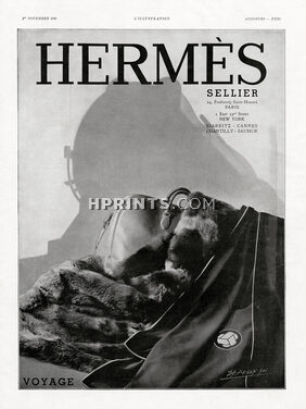 Hermès 1930 Voyage, Fur Blanket, Train