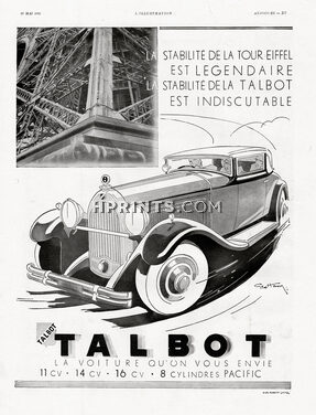 Talbot 1931 Geo Ham Eiffel Tower