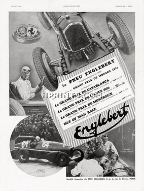 Englebert (Tyres) 1934 Chiron, Moll, Trossi, Alfa-Romeo