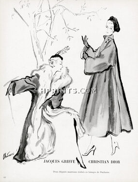 Jacques Griffe & Christian Dior 1949 Coats, Ducharne