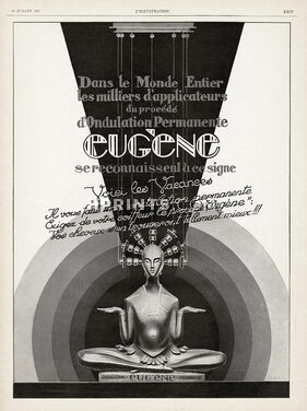 Eugène (Hair Care) 1927 M. Carlier, Art Deco, Metropolis