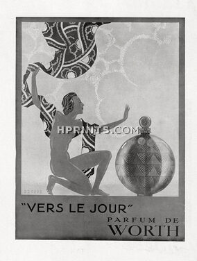 Worth (Perfumes) 1929 Armand Rapeno, Vers Le Jour... Art Deco (L)