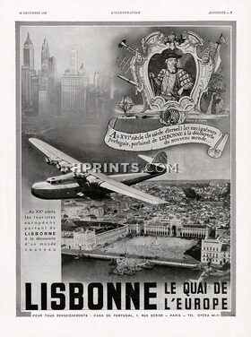 Lisbonne Lisboa 1939 Vasco de Gama, Portugal, Airplane