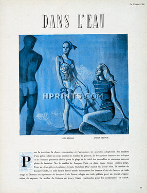 Swimwear 1948 Lola Prusac, André Ledoux, Delfau