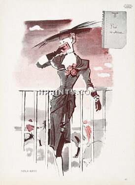 Nina Ricci 1946 André Delfau, Horse Racing Prix de Diane