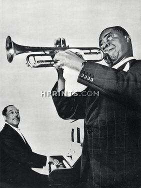 Duke Ellington, Louis Armstrong 1955 Photo Irving Penn