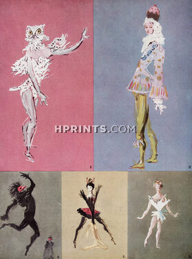 Leonor Fini 1949 Le Rêve de Léonor, Ballets de Paris, Roland Petit, Costume Designs
