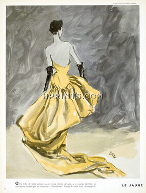 Schiaparelli 1951 Le Jaune et le Noir, Evening Gown, Eric
