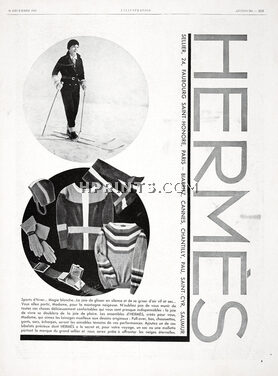 Hermès (Sportswear) 1929 Winter sports, skiing