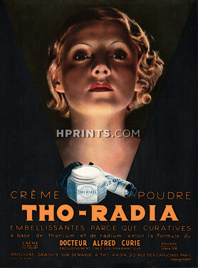 Tho-Radia (Cosmetics) 1933 Dr Alfred Curie, Thorium & Radium