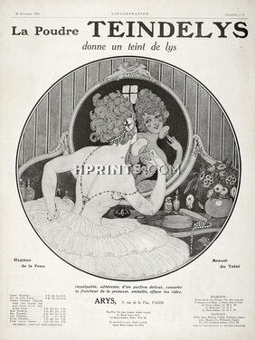 Arys (Cosmetics) 1919 Poudre Teindelys, Making-up