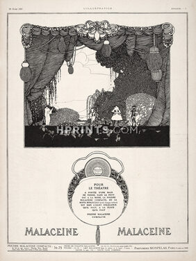 Malaceïne 1921 Pour le Théatre, Pierrot And Columbine