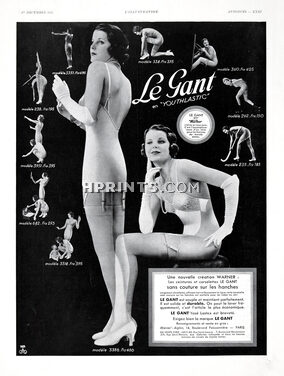 Le Gant (Lingerie) 1934 Warner's Youthlastic Girdle, Stockings