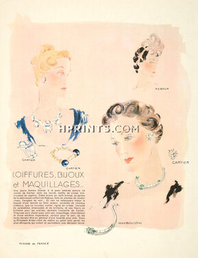 Cartier 1935 Cristal Necklace, Flowers Earrings, Karsavina