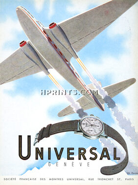 Universal 1948 Charles Lemmel, Airplane, French advertising