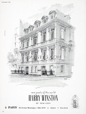 Harry Winston 1962 Store, 29 Avenue Montaigne, Paris, Pierre Pagès