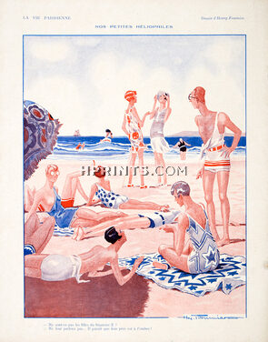 Henry Fournier 1928 Nos Petites Héliophiles, Beach, Topless