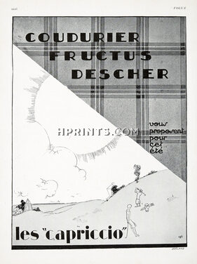 Coudurier Fructus Descher 1927 "Les Capriccio", Golf