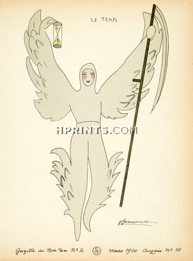 Le Temps, 1920 - Fauconnet, Theatre Costume. La Gazette du Bon Ton, n°2 — Croquis n°16