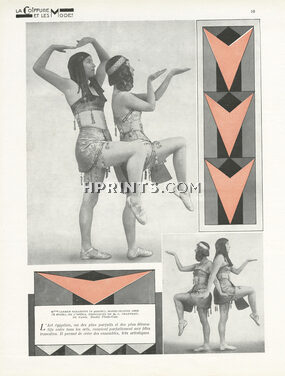 Egyptian Costumes 1930 Carmen Sarazotti & Marie-Jeanne Giro, de l'Opéra, Dancers