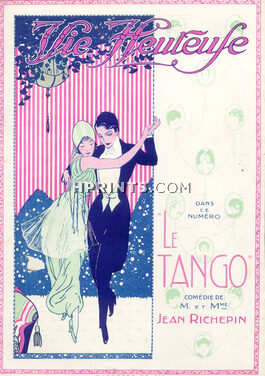 Le Tango 1914 Jean Richepin, La Vie Heureuse Cover