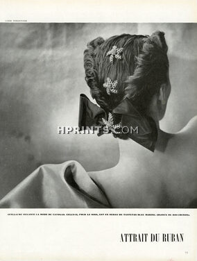 Boucheron 1950 Hair Clips Star, Hairstyle (Catogan) by Guillaume, Attrait du Ruban, Ribbon