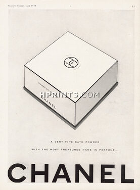 Chanel (Cosmetics) 1944 "Poudre de Toilette" Bath Powder (White)