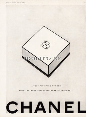 Chanel (Cosmetics) 1944 A Very Fine Face Powder (white background)