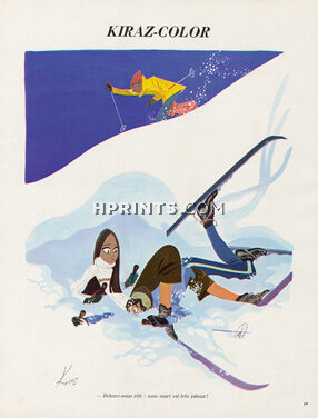 Edmond Kiraz 1971 "Relevez-vous vite..." Kiraz-Color, Ski, Winter Sports