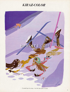 Edmond Kiraz 1971 "Il paraît que la neige..." Kiraz-Color, Ski, Winter Sports