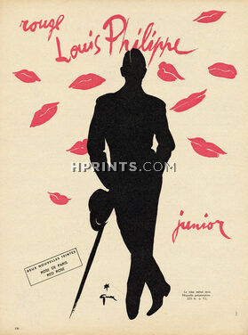 Louis Philippe (Cosmetics) 1955 René Gruau, Lipstick