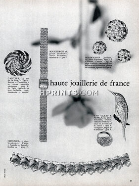 Cartier, Boucheron, Mauboussin, Van Cleef & Arpels, Chaumet 1964 Photo Horak