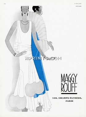 Maggy Rouff 1929 Evening Gown Art Deco Style