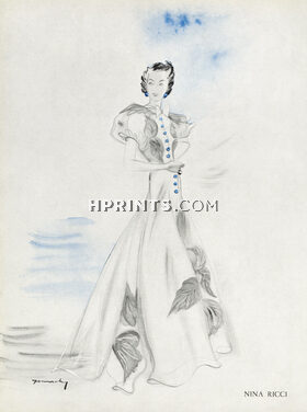 Nina Ricci 1937 Evening Gown, Demachy