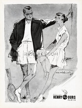 Henry Ours (Sportswear) 1950 Tennis, Alexis Delmar