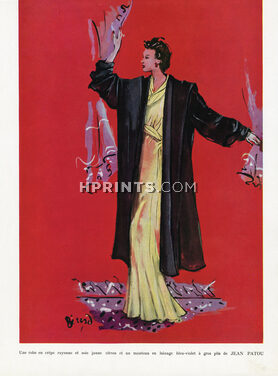 Jean Patou 1937 Evening Gown and Coat, Christian Berard