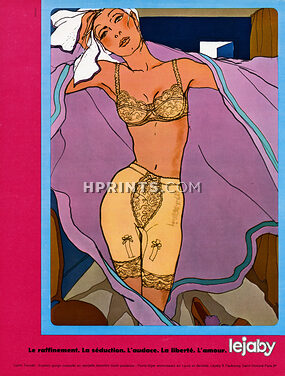 Lejaby 1969 Bra, Panty, Model Tocade, Antonio Lopez