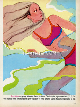 Antonio 1967 Lison Bonfils pour Vitos, Swimwear, Fashion Illustration