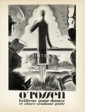 O'Rossen 1928 Tailleur Pour Dames, Horse Racing, Lithograph PAN Paul Poiret, Edy Legrand